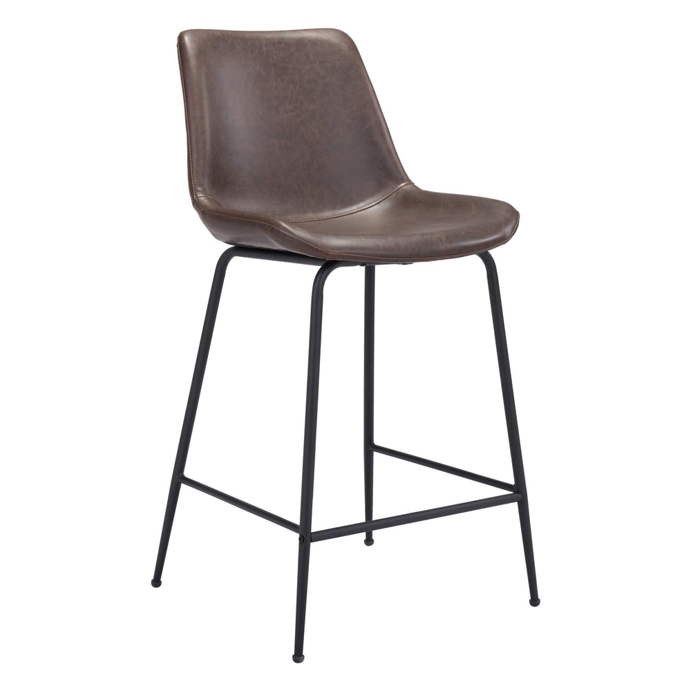 Byron Counter Stool, Brown-Furniture-High Fashion Home