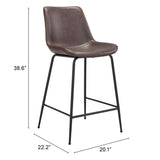 Byron Counter Stool, Brown-Furniture-High Fashion Home