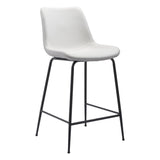 Byron Counter Stool, White-Furniture-High Fashion Home