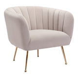 Deco Chair, Beige-Furniture - Chair-High Fashion Home