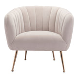 Deco Chair, Beige-Furniture - Chair-High Fashion Home