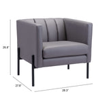 Jess Accent Chair Gray-Furniture - Chair-High Fashion Home