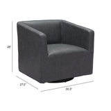 Brooks Chair, Gray-Furniture - Chair-High Fashion Home