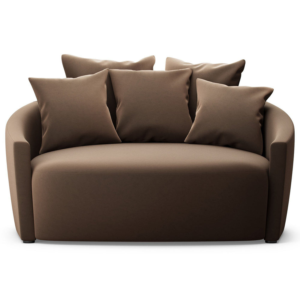 Chloe Media Lounger, Modern Velvet Coffee by Four Hands
