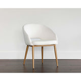 Thatcher Dining Chair, Snow/Champagne Gold-Furniture - Dining-High Fashion Home