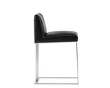 Dean Counter Stool, Stainless Steel/Cantina Black-Furniture - Dining-High Fashion Home