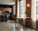 Abel Counter Table, Stainless Steel-Furniture - Accent Tables-High Fashion Home
