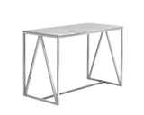 Abel Counter Table, Stainless Steel-Furniture - Accent Tables-High Fashion Home