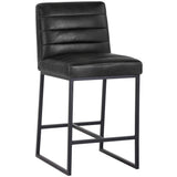Spyros Counter Stool, Coal Black-Furniture - Dining-High Fashion Home