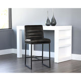 Spyros Counter Stool, Coal Black-Furniture - Dining-High Fashion Home
