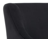 Zane Wheeled Dining Armchair, Abbington Black, Set of 2-Furniture - Dining-High Fashion Home