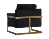Kalmin Lounge Chair, Abbington Black-Furniture - Chairs-High Fashion Home