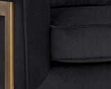 Kalmin Lounge Chair, Abbington Black-Furniture - Chairs-High Fashion Home