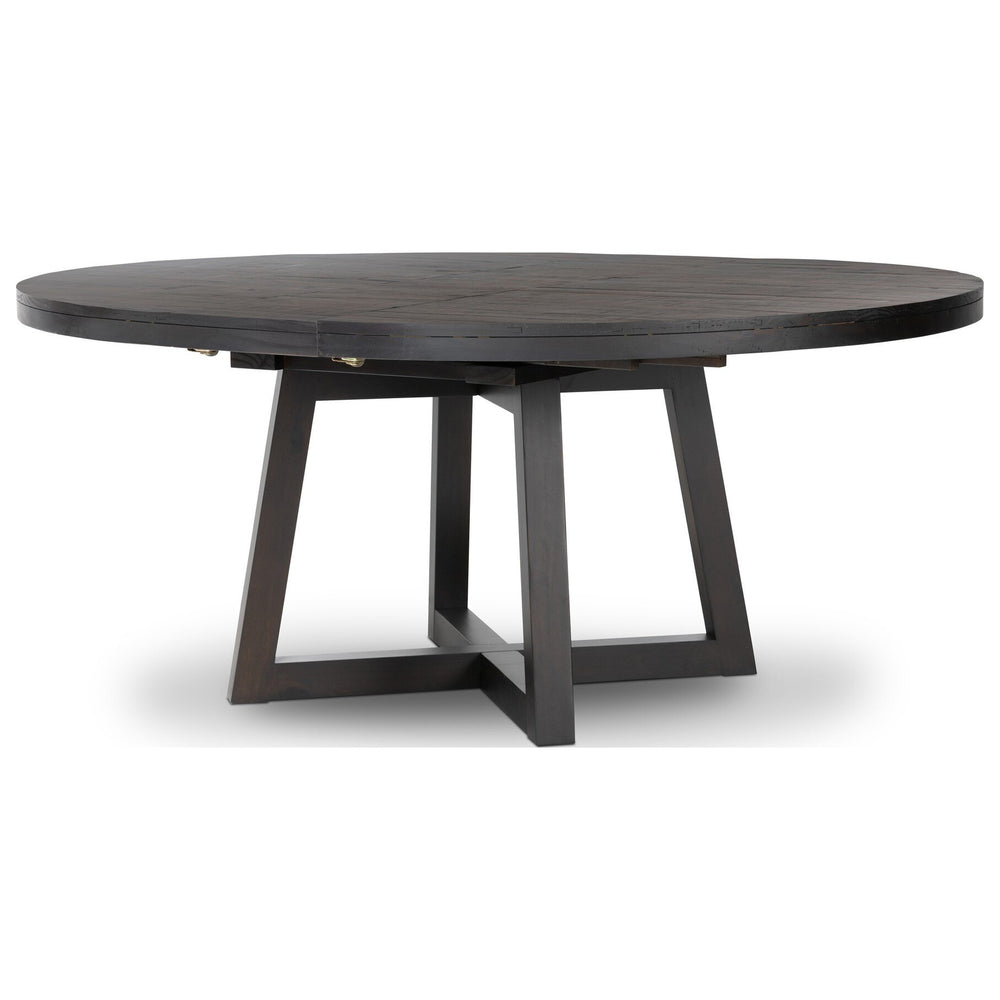 Eberwin Round Ext Dining Table, Dark Carbon by Four Hands — PRM_1