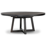 Eberwin Round Ext Dining Table, Dark Carbon by Four Hands — PRM_1