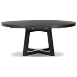 Eberwin Round Ext Dining Table, Dark Carbon by Four Hands — FRT_1