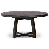 Eberwin Round Ext Dining Table, Dark Carbon by Four Hands — SID_1