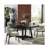 Eberwin Round Ext Dining Table, Dark Carbon by Four Hands — ESS_1