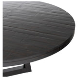 Eberwin Round Ext Dining Table, Dark Carbon by Four Hands — DET_1