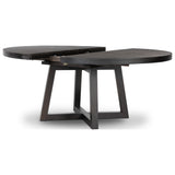 Eberwin Round Ext Dining Table, Dark Carbon by Four Hands — OPN_1