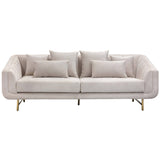 Veera Sofa, Polo Club Muslin-Furniture - Sofas-High Fashion Home