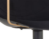 Cassius Swivel Dining Armchair, Abbington Black/Bravo Black, Set of 2-Furniture - Dining-High Fashion Home