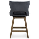 Task Swivel Counter Stool, Modern Velvet Shadow by Four Hands — BCK_1