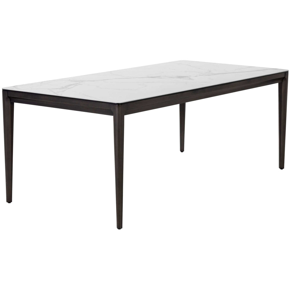 Queens Dining Table, White Marble Look-Furniture - Dining-High Fashion Home