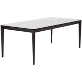 Queens Dining Table, White Marble Look-Furniture - Dining-High Fashion Home