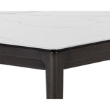 Queens Dining Table, White Marble Look-Furniture - Dining-High Fashion Home