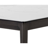 Queens Dining Table, White Marble Look
