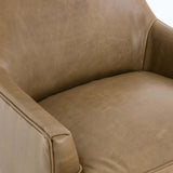 Danya Leather Chair, Warm Taupe Dakota by Four Hands
