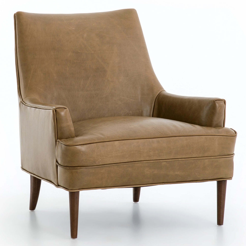 Danya Leather Chair, Warm Taupe Dakota by Four Hands