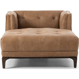 Dylan Leather Chaise, Palermo Drift-Furniture - Chairs-High Fashion Home