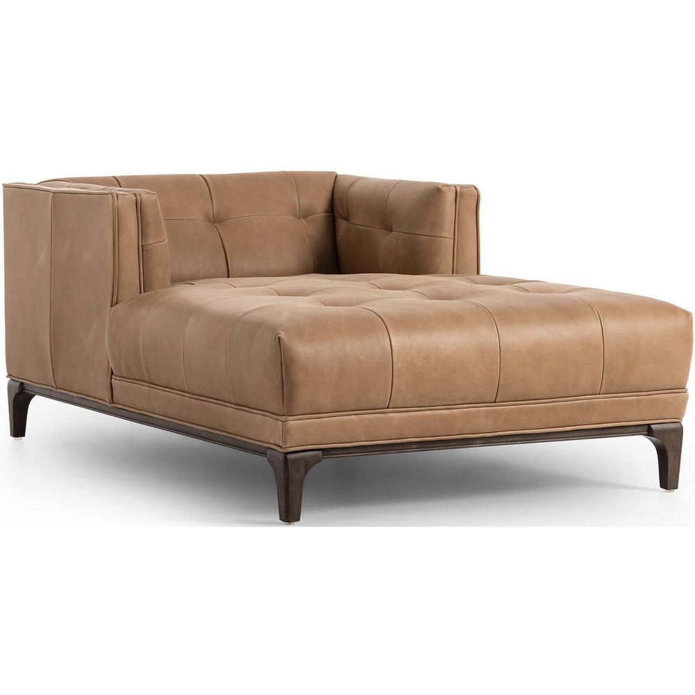 Dylan Leather Chaise, Palermo Drift-Furniture - Chairs-High Fashion Home