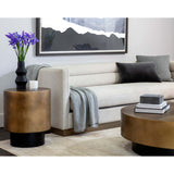 Bernaby End Table, Antique Brass