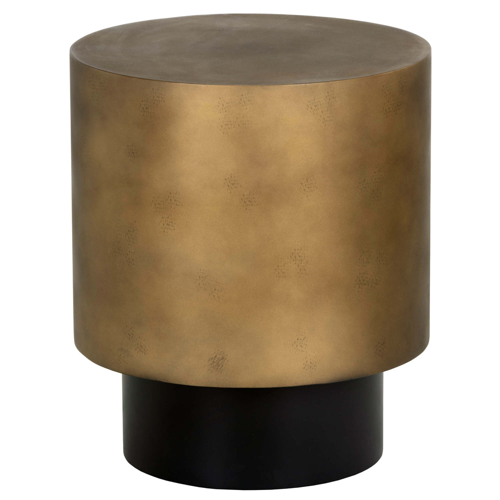 Bernaby End Table, Antique Brass