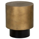 Bernaby End Table, Antique Brass