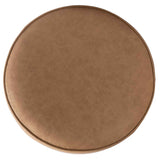 Sinclair Leather Round Ottoman, Maestro Camel by Four Hands