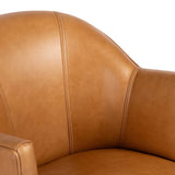 Aurora Leather Swivel Chair, Sonoma Butterscotch by Four Hands-Furniture - Chairs-High Fashion Home