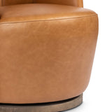 Aurora Leather Swivel Chair, Sonoma Butterscotch by Four Hands-Furniture - Chairs-High Fashion Home