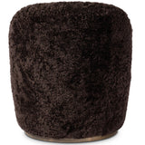 Aurora Swivel Chair, Cocoa Shearling by Four Hands-Furniture - Chairs-High Fashion Home