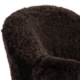 Aurora Swivel Chair, Cocoa Shearling by Four Hands-Furniture - Chairs-High Fashion Home