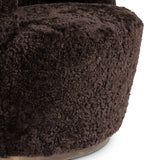 Aurora Swivel Chair, Cocoa Shearling by Four Hands-Furniture - Chairs-High Fashion Home