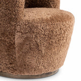 Aurora Swivel Chair, Amber Shearling by Four Hands-Furniture - Chairs-High Fashion Home
