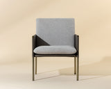 Bellevue Lounge Chair, Belfast Heather Grey/Bravo Ash-Furniture - Chairs-High Fashion Home