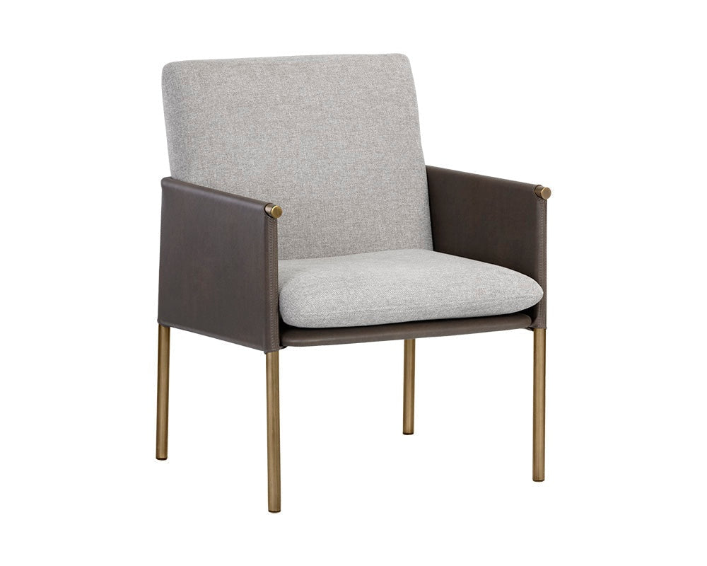 Bellevue Lounge Chair, Belfast Heather Grey/Bravo Ash-Furniture - Chairs-High Fashion Home