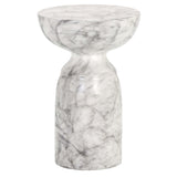 Goya Side Table, White Marble Look