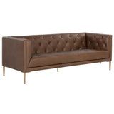 Westin Leather Sofa, Vintage Carmel