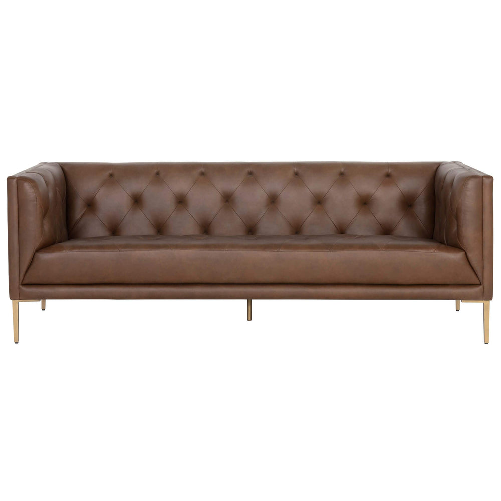 Westin Leather Sofa, Vintage Carmel
